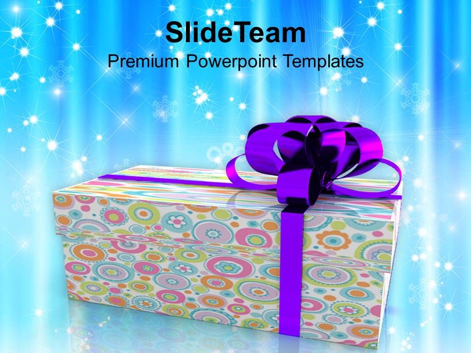 Colorful Gift  Box Christmas Celebration PowerPoint  