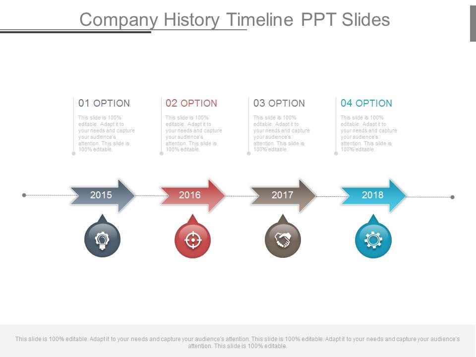 company history timeline ppt slides powerpoint shapes timeline slide powerpoint