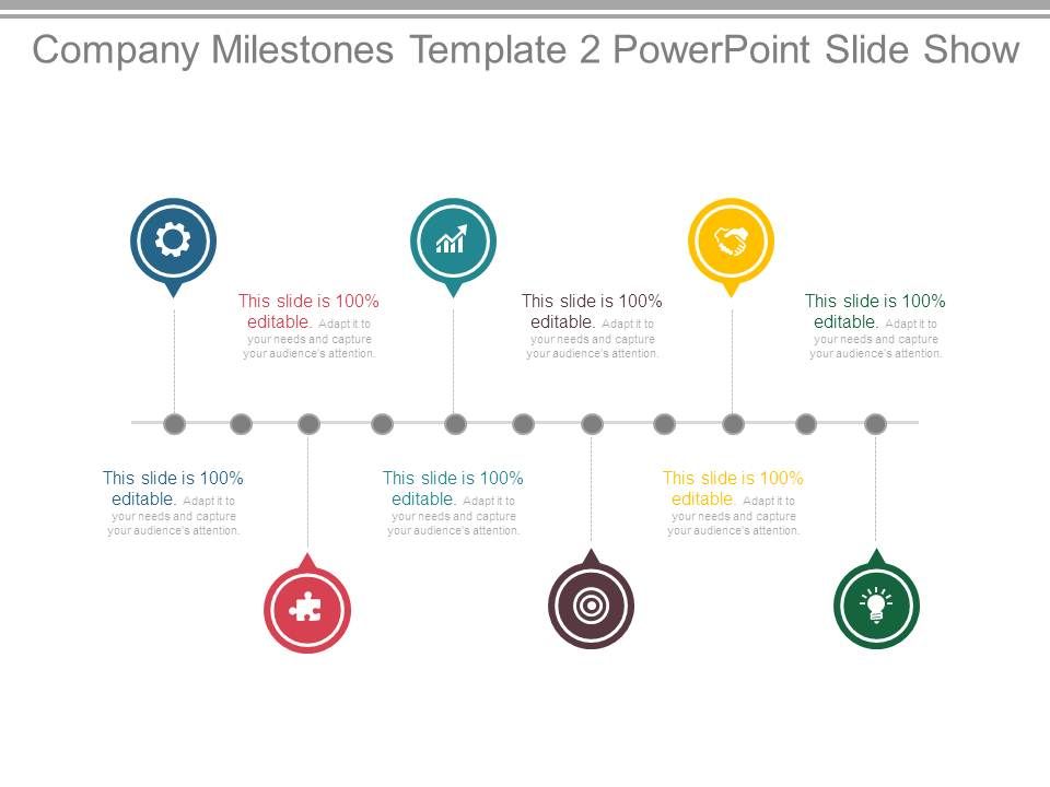 Company Milestones Template 2 Powerpoint Slide Show