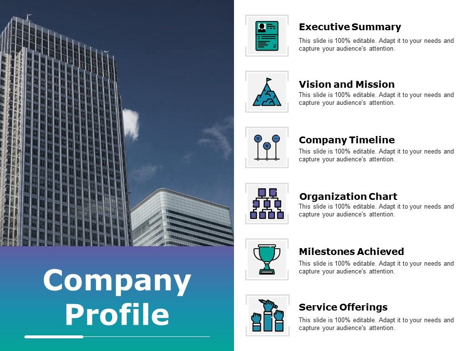 Company profile powerpoint presentation template free download image