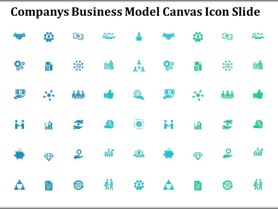 Companys Business Model Canvas Icon Slide Templates Powerpoint Slides