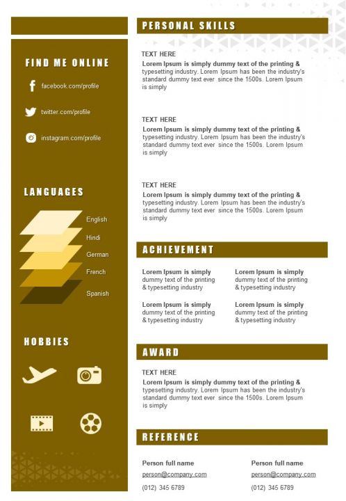 Corporate Resume Powerpoint Design With Professional Infographic Design Powerpoint Slides Diagrams Themes For Ppt Presentations Graphic Ideas