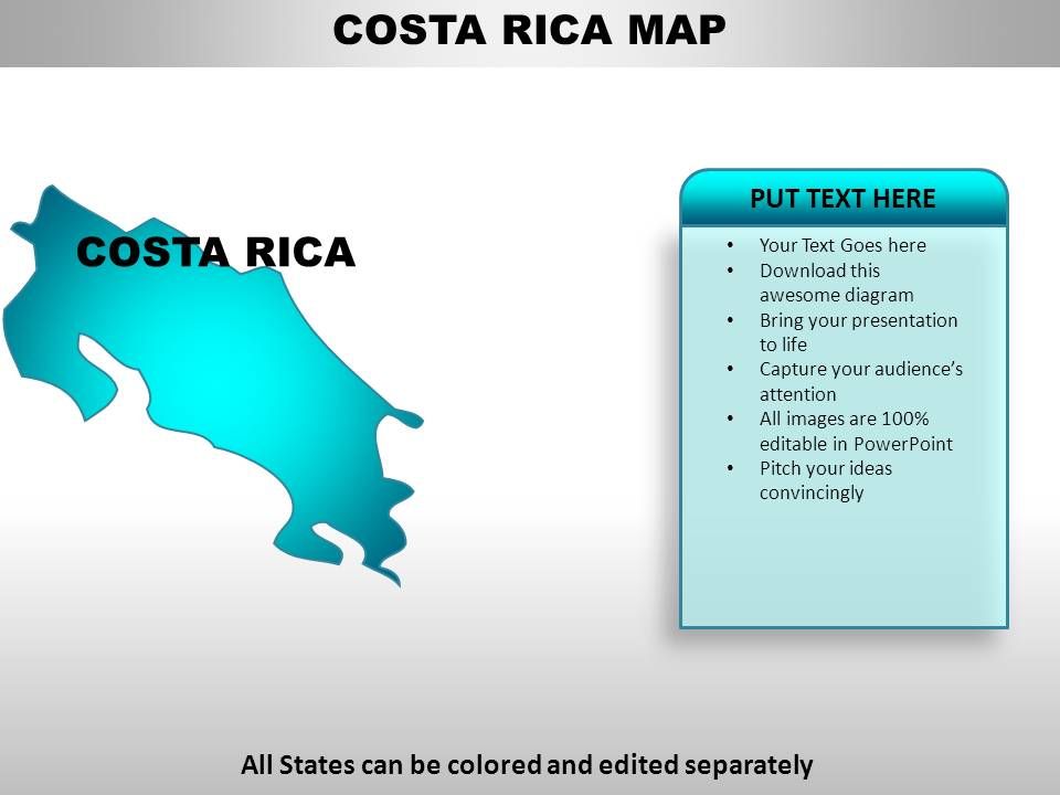 Costa Rica Country Powerpoint Maps Powerpoint Slide Clipart Example Of Great Ppt Presentations Ppt Graphics