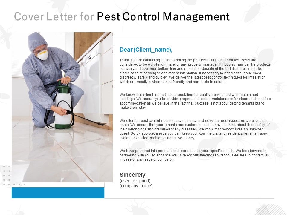 Cover Letter For Pest Control Management C1082 Ppt Powerpoint Presentation Layout Presentation Powerpoint Templates Ppt Slide Templates Presentation Slides Design Idea