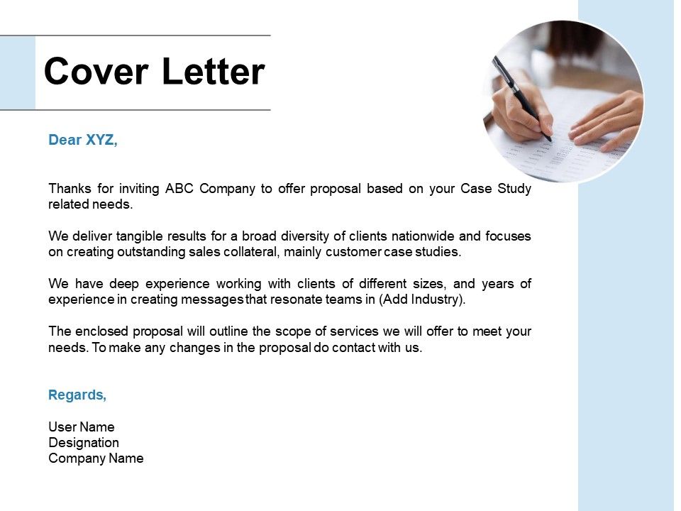 cover letter template ppt