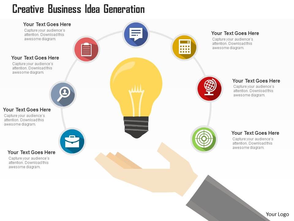 Creative Business Idea Generation Flat Powerpoint Design PowerPoint