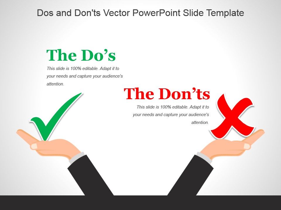 do's and don'ts of presentation slides