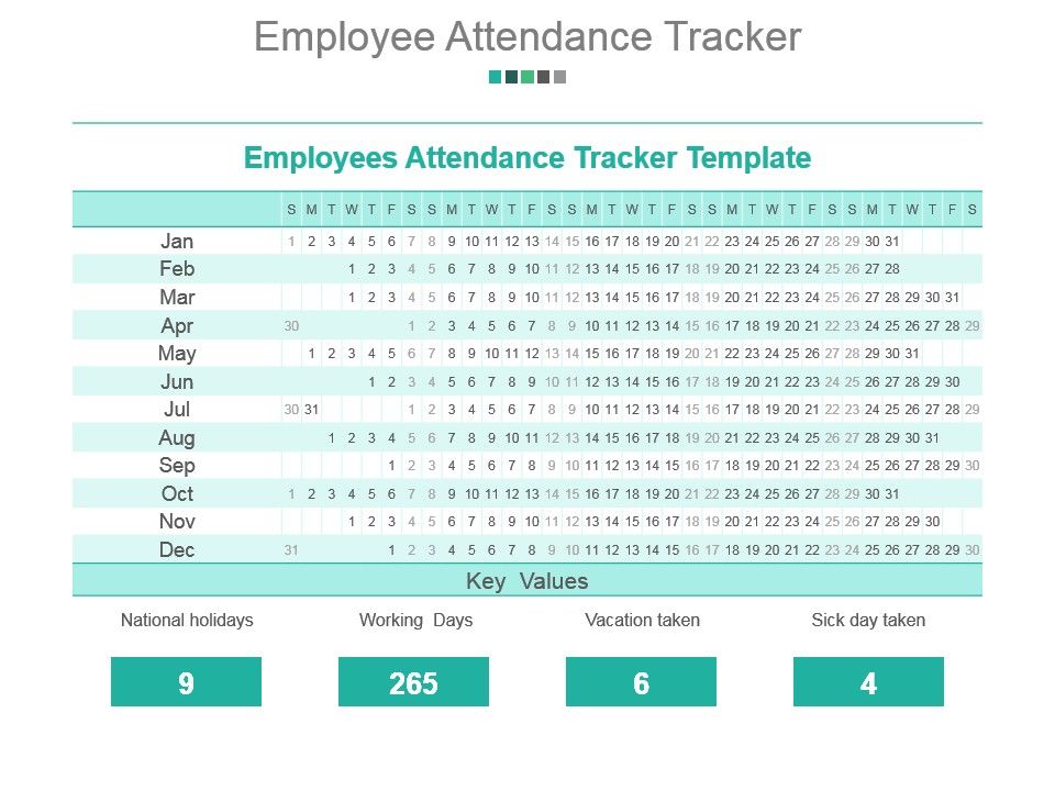 employee attendance tracker powerpoint slide designs employee attendance tracker template