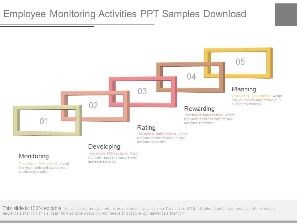 Employee Monitoring Activities Ppt Samples Download PowerPoint Slide