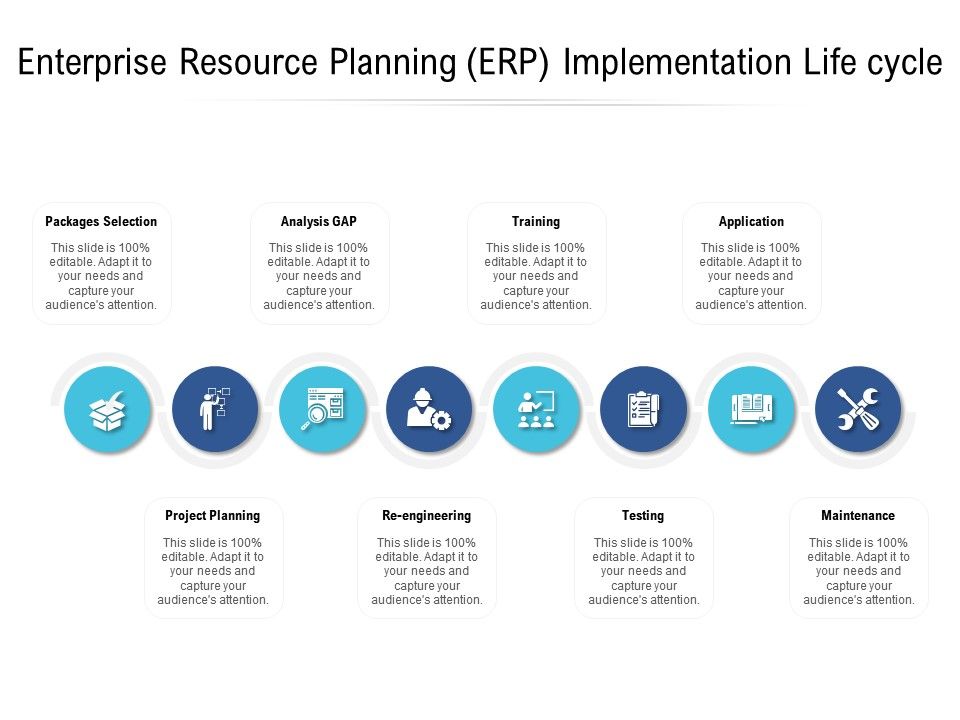 Enterprise Resource Planning ERP Implementation Life Cycle | PowerPoint ...