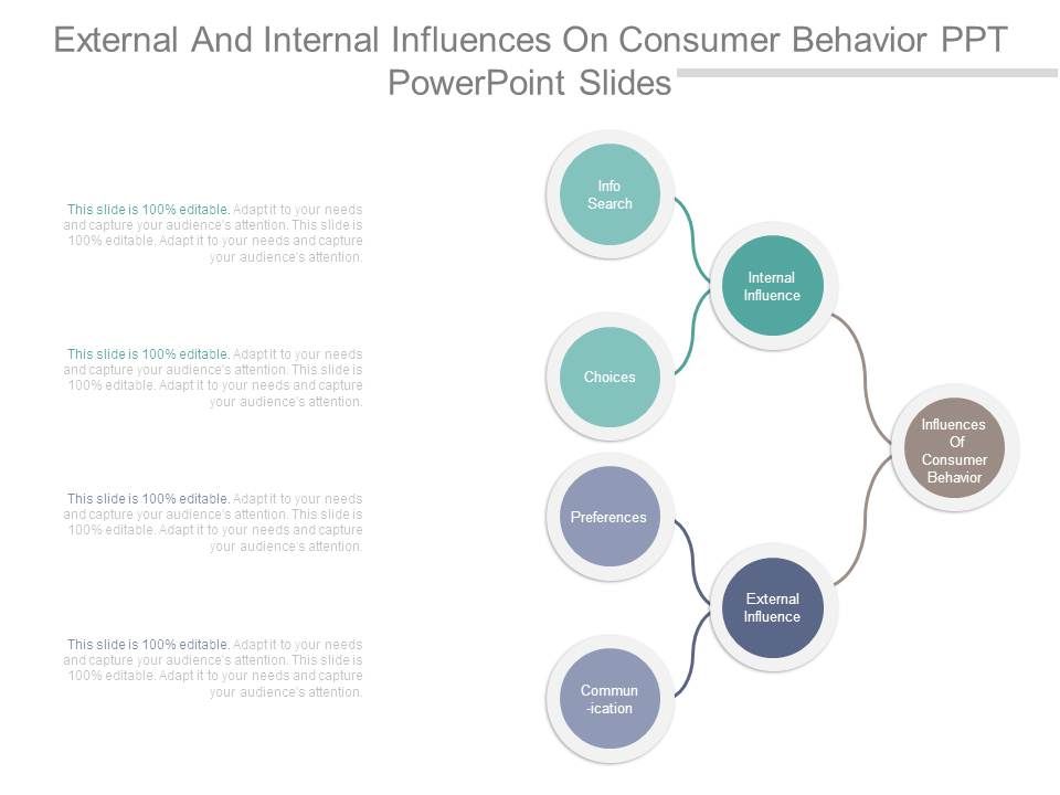 External and internal influences on consumer market