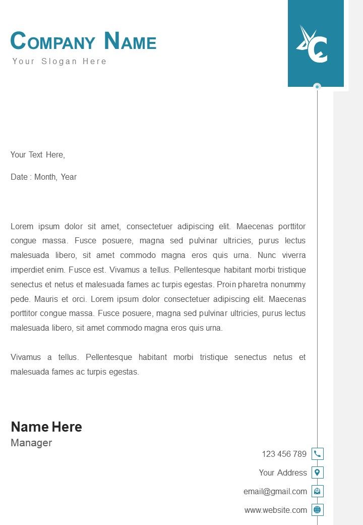 Finance Company Letterhead Design Template Presentation Graphics Presentation PowerPoint