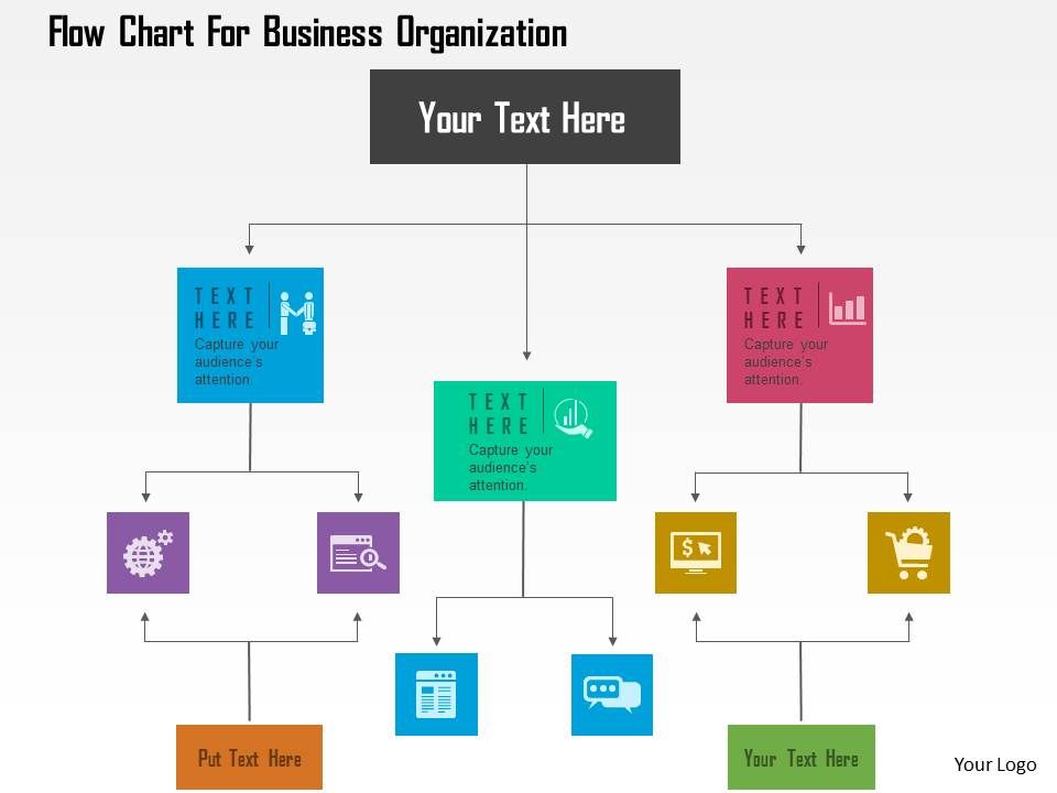 Flow Chart For Business Organization Flat Powerpoint Design ...
