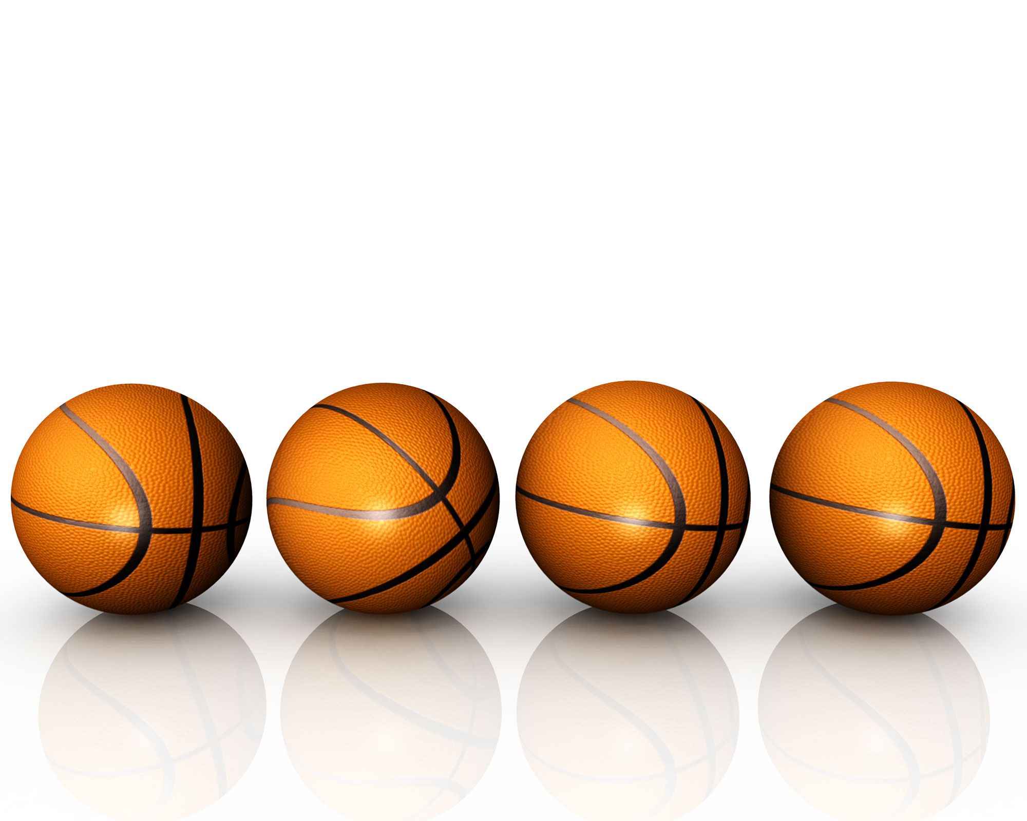 Four Basketballs In Linear Order Game Theme Stock Photo PowerPoint