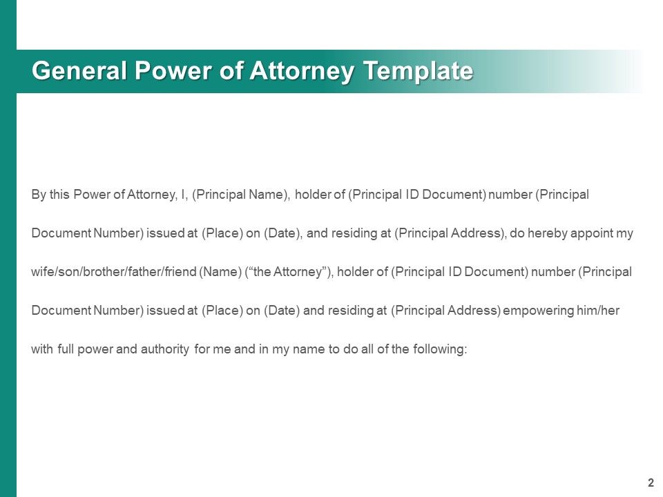 Power Of Attorney Template from www.slideteam.net