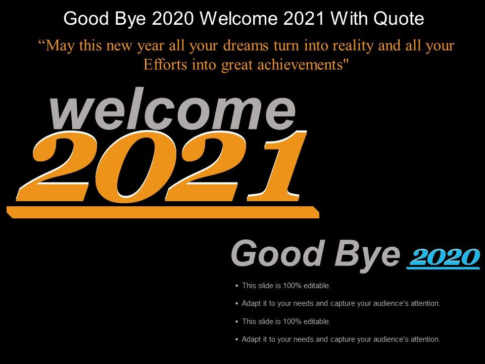 Good Bye Welcome 21 With Quote Example Of Ppt Presentation Powerpoint Images Example Of Ppt Presentation Ppt Slide Layouts