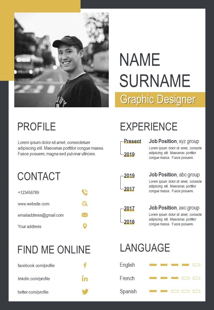 Graphic Designer Sample Resume Format Presentation Graphics Presentation Powerpoint Example Slide Templates