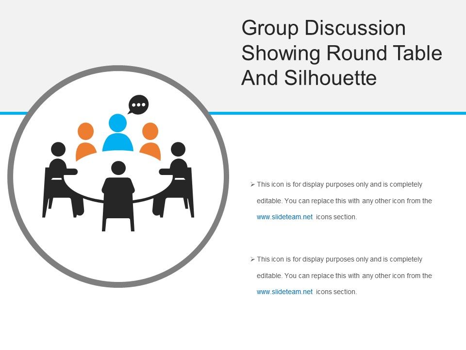 Group Discussion Showing Round Table, Round Table Group
