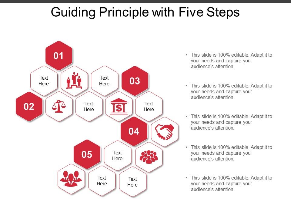 Guiding Principle With Five Steps | PowerPoint Slide Templates Download ...