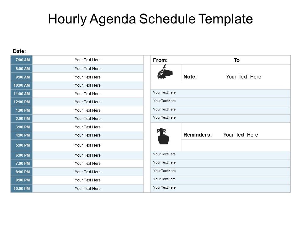 hourly agenda schedule template powerpoint guide hourly agenda