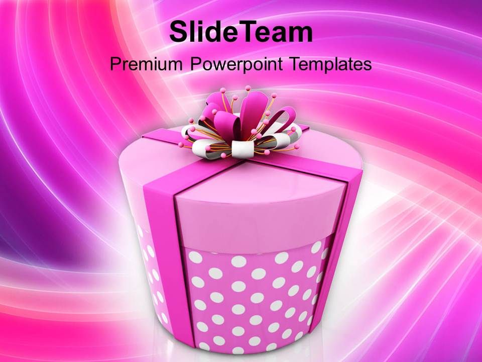 Illustration Of Christmas Gift  PowerPoint  Templates PPT  