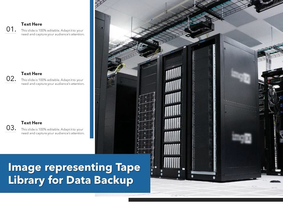 Image Representing Tape Library For Data Backup PowerPoint Slide