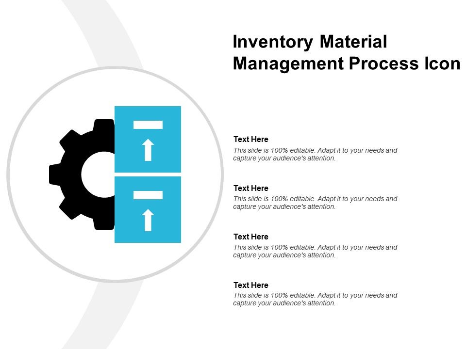 Inventory Material Management Process Icon PowerPoint Slide Images