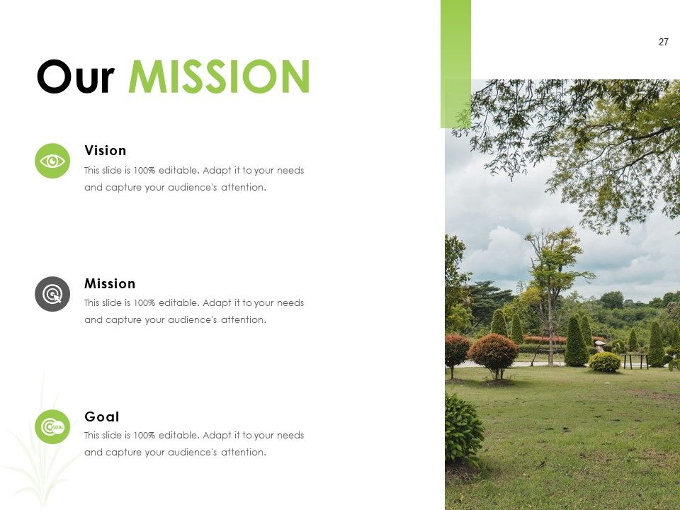 Proposal Powerpoint Presentation Slides, Mission Landscape Maintenance