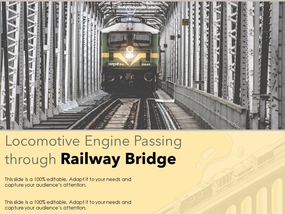 Engine Passing Through Railway Bridge PowerPoint