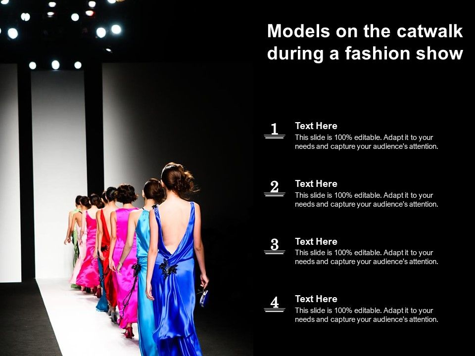 Models On The Catwalk During A Fashion Show | Presentation Graphics ...
