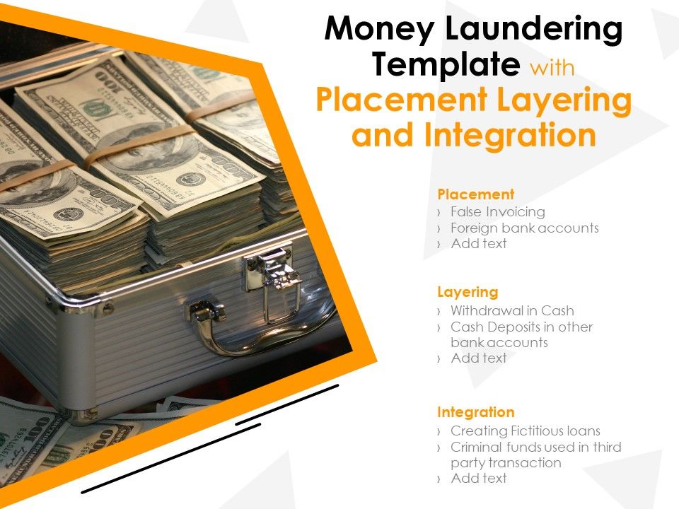 Laundering money examples of What are