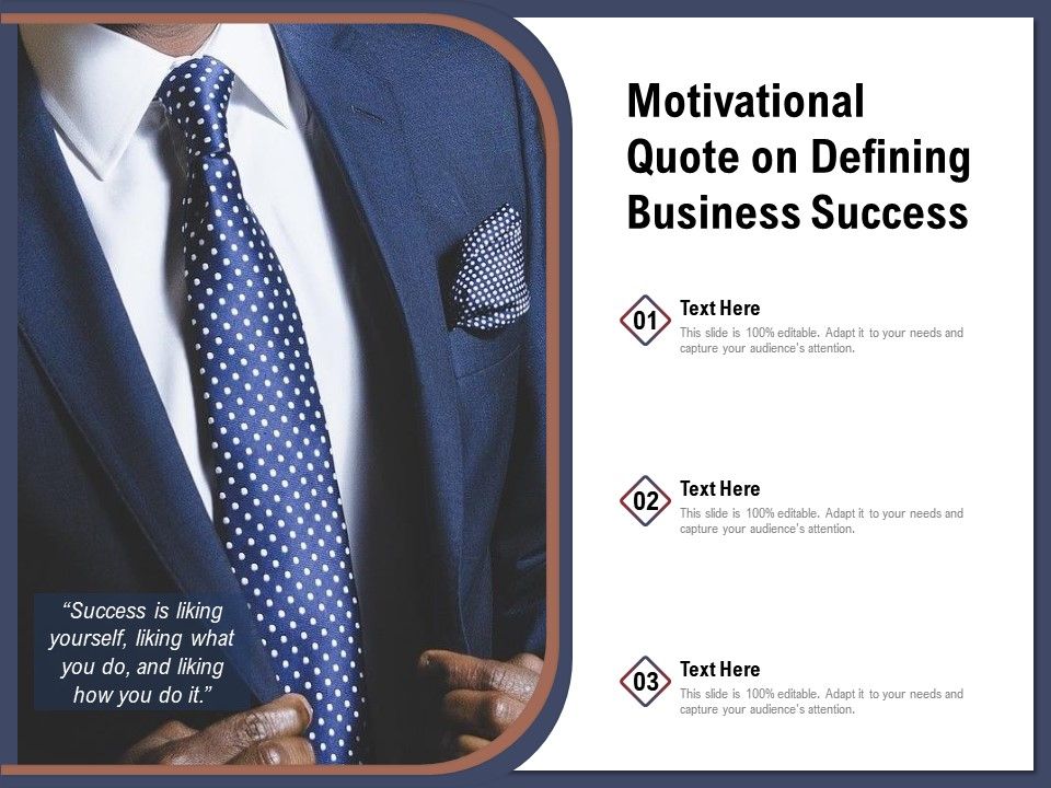 Motivational Quote On Defining Business Success Powerpoint Slides Diagrams Themes For Ppt Presentations Graphic Ideas