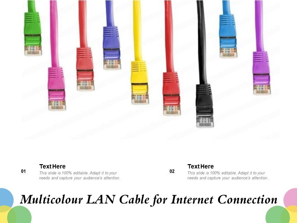 Multicolour LAN Cable For Internet Connection | Presentation Graphics ...