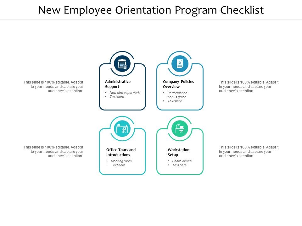 new employee orientation program checklist powerpoint new employee orientation powerpoint template