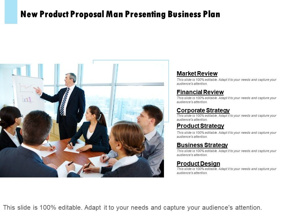 new product proposal man presenting business plan presenting business plans
