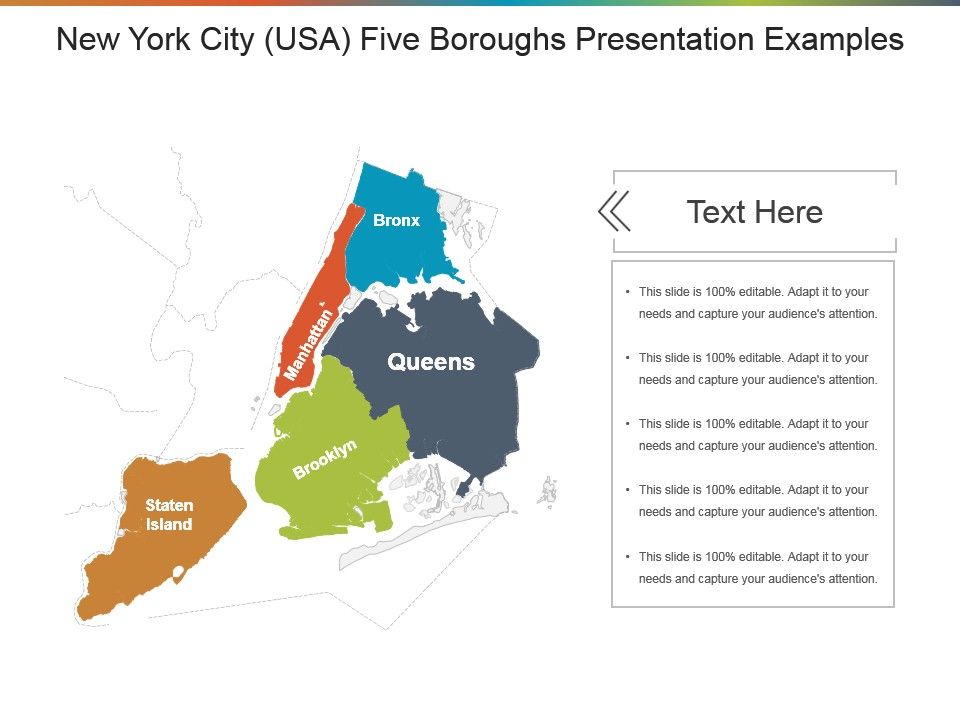 New York City Usa Five Boroughs Presentation Examples Powerpoint