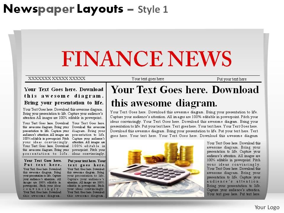 Newspaper google slides template image