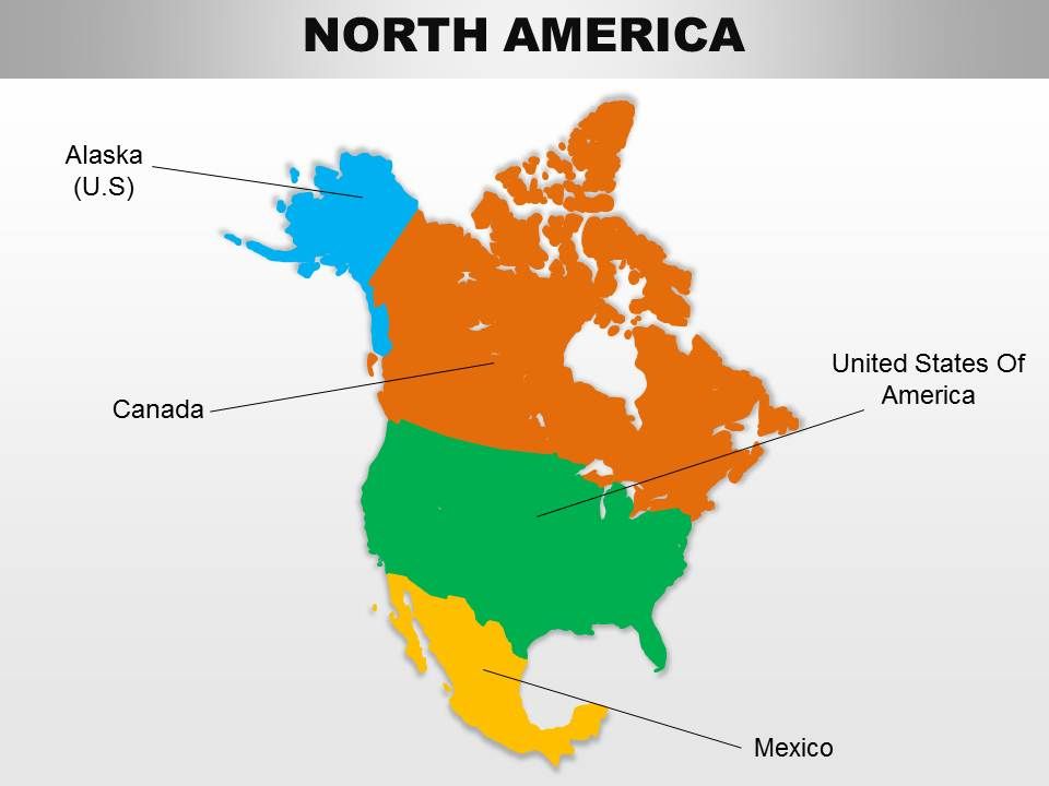 North America Continents Powerpoint Maps Powerpoint Templates