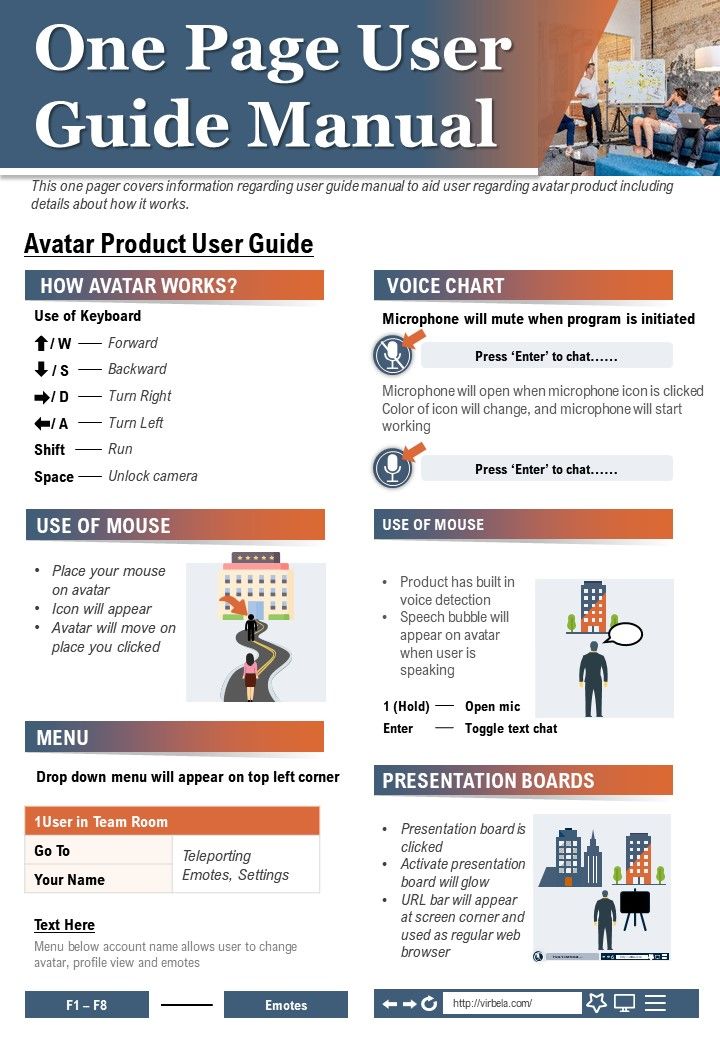 One Page User Guide Manual Presentation Report Infographic Ppt Pdf