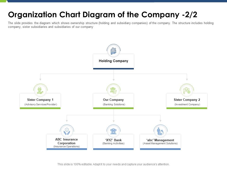 Organization Chart Diagram Of The Company Corporation Pitch Deck Raise
