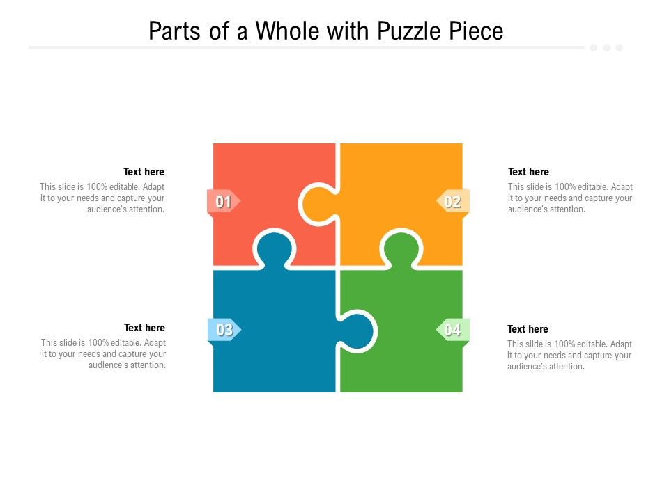 Parts Of A Whole With Puzzle Piece PowerPoint Slides Diagrams