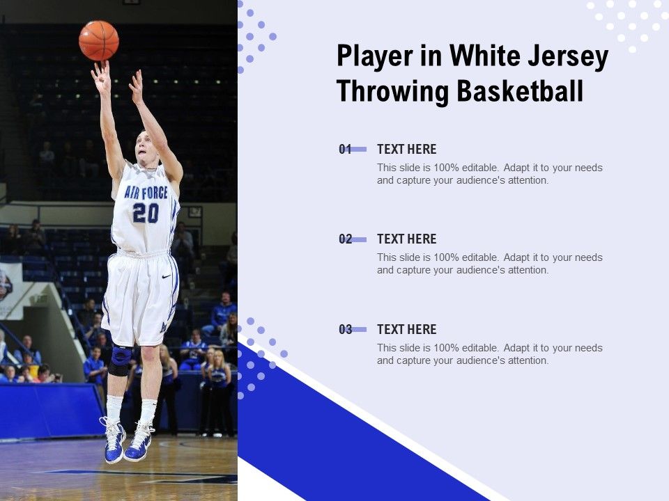 Player In White Jersey Throwing Basketball PowerPoint Templates