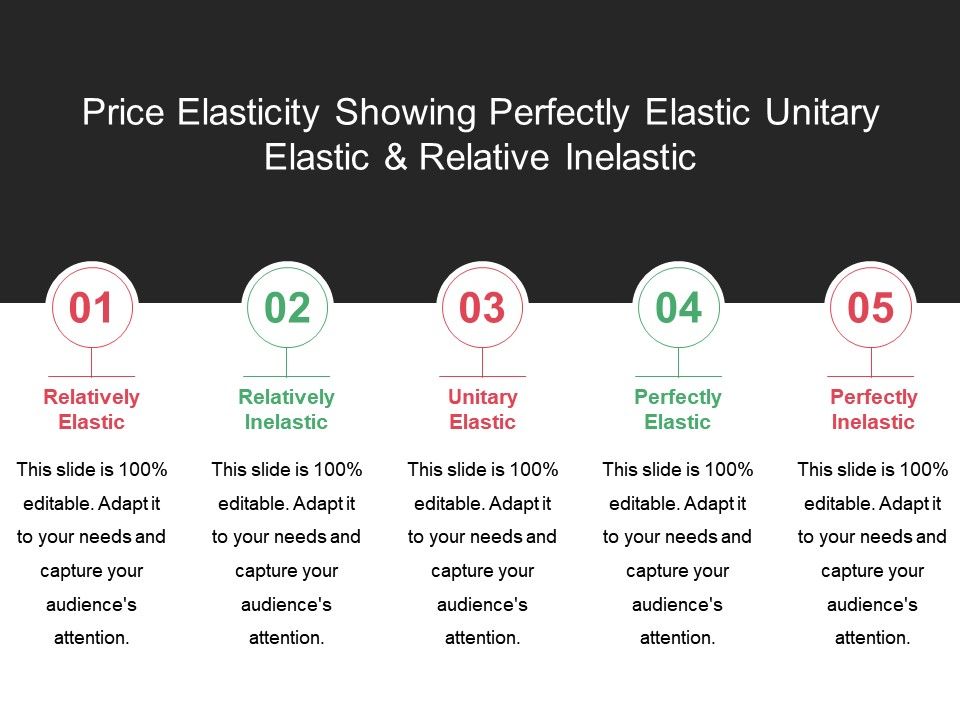Price Elasticity Showing Perfectly Elastic Unitary Elastic And Relative