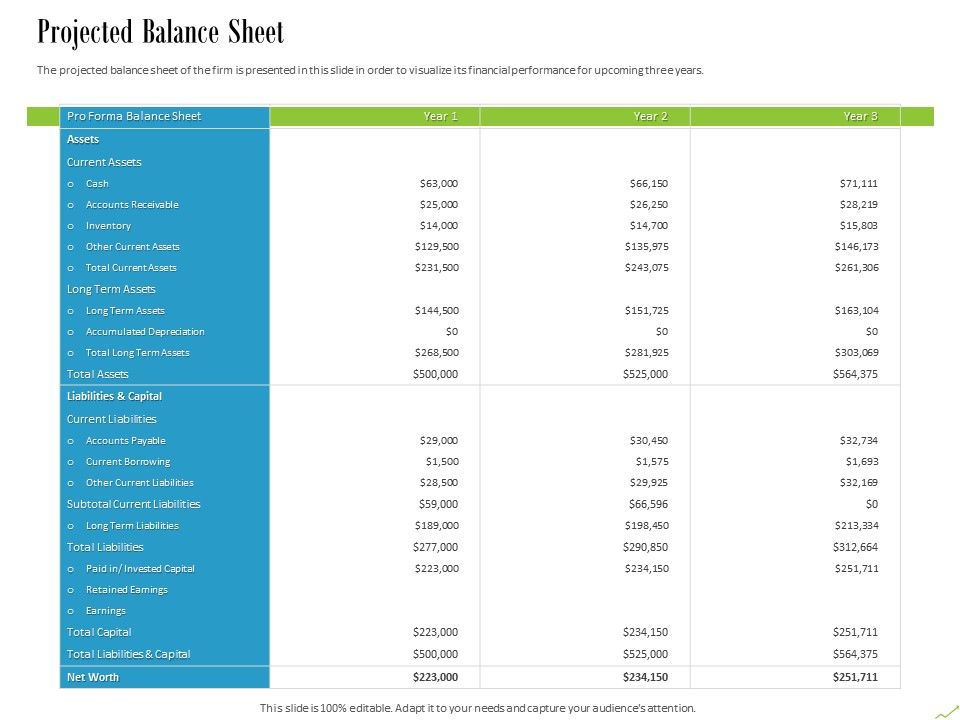 Projected Balance Sheet Ppt Powerpoint Presentation Infographic Template Backgrounds Template Presentation Sample Of Ppt Presentation Presentation Background Images