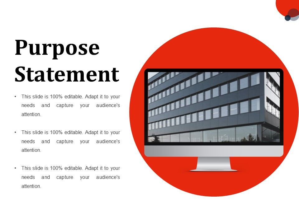 purpose of presentation slide