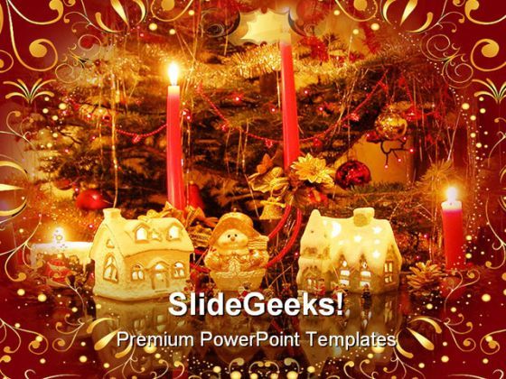 check out this amazing template to make your presentations look awesome at christmas lights powerpoint background