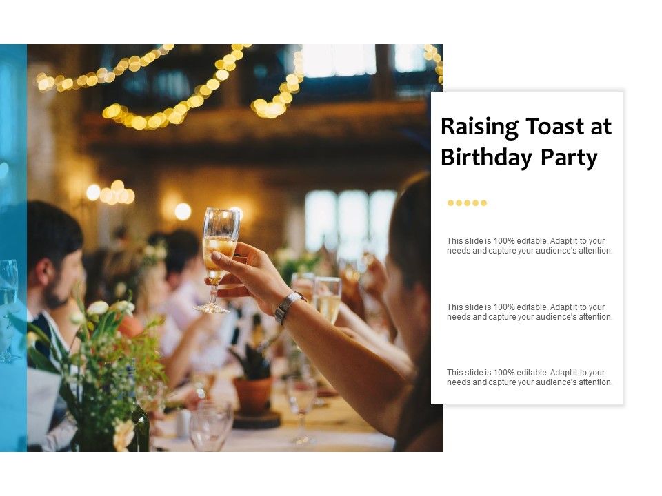 raising toast at birthday party Slide01