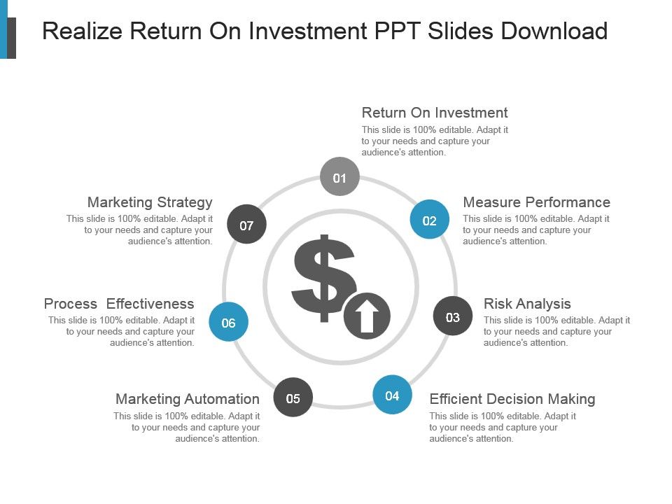 Realize Return On Investment Ppt Slides Download PowerPoint Shapes