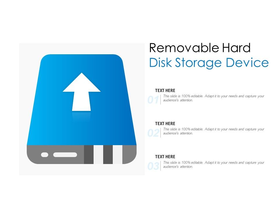 Removable Hard Disk Storage Device Powerpoint Presentation Slides Ppt Slides Graphics Sample Ppt Files Template Slide