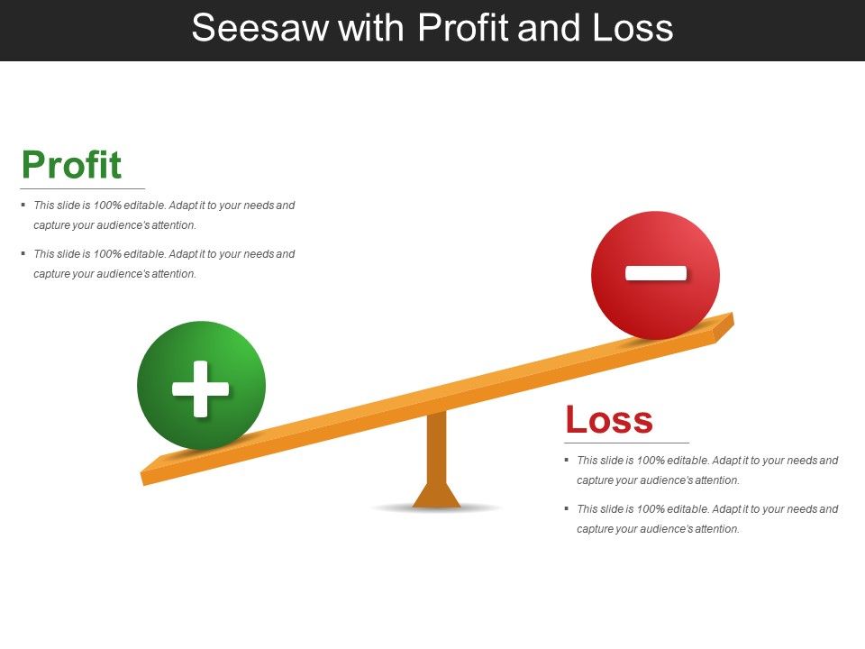 Seesaw With Profit And Loss Powerpoint Templates Designs Ppt Slide Examples Presentation Outline